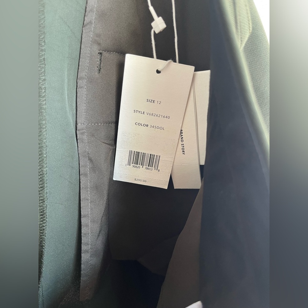 Vince Tailored Crop Ankle Pants in Dark Olive Size 12 - Picture 4 of 6